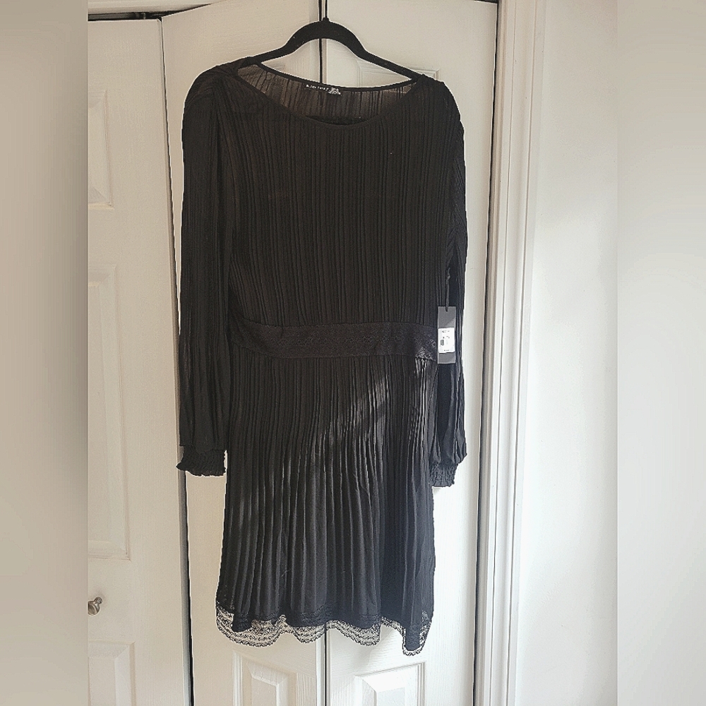 Black Tape pleated black dress